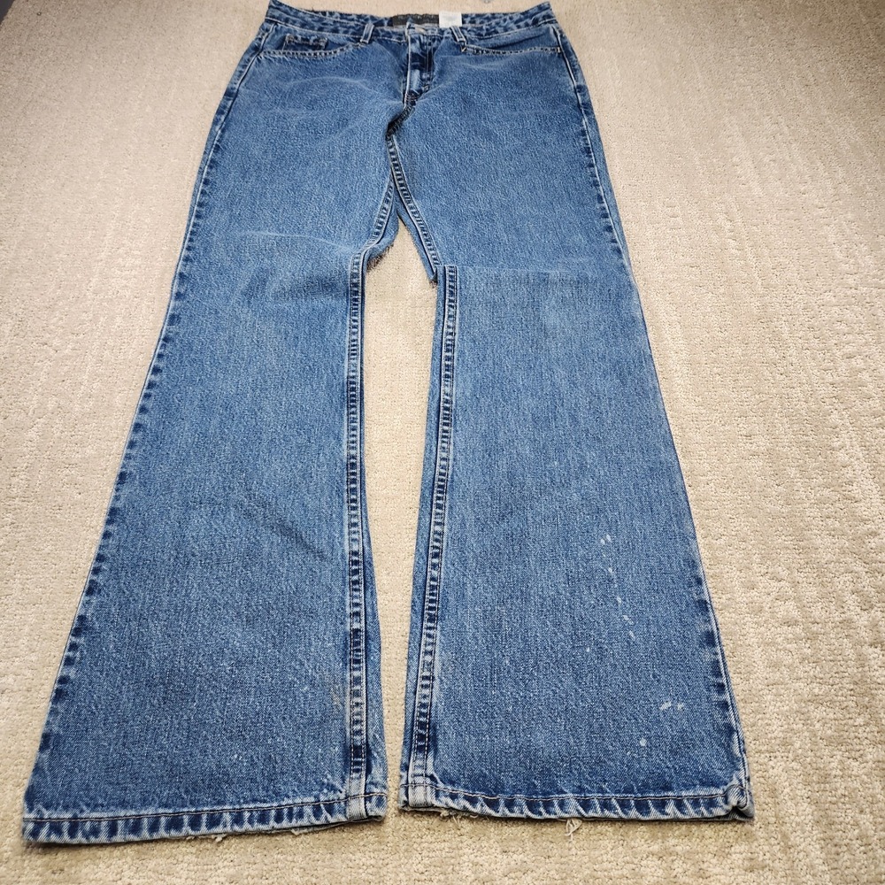 Vintage Levis Silvertab Jeans Women 9m Mid Rise Bootcut Flare Distressed Cowgirl
